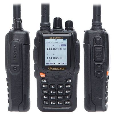 KG-UV8D Plus Радиостанция носимая 2-х диапазонная UHF 400-520 МГц / VHF 136-174 МГц с цветным дисплеем 